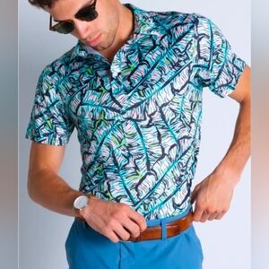 Shinesty The Easy Breezy Printed Polo Shirt XL NWT (6476)